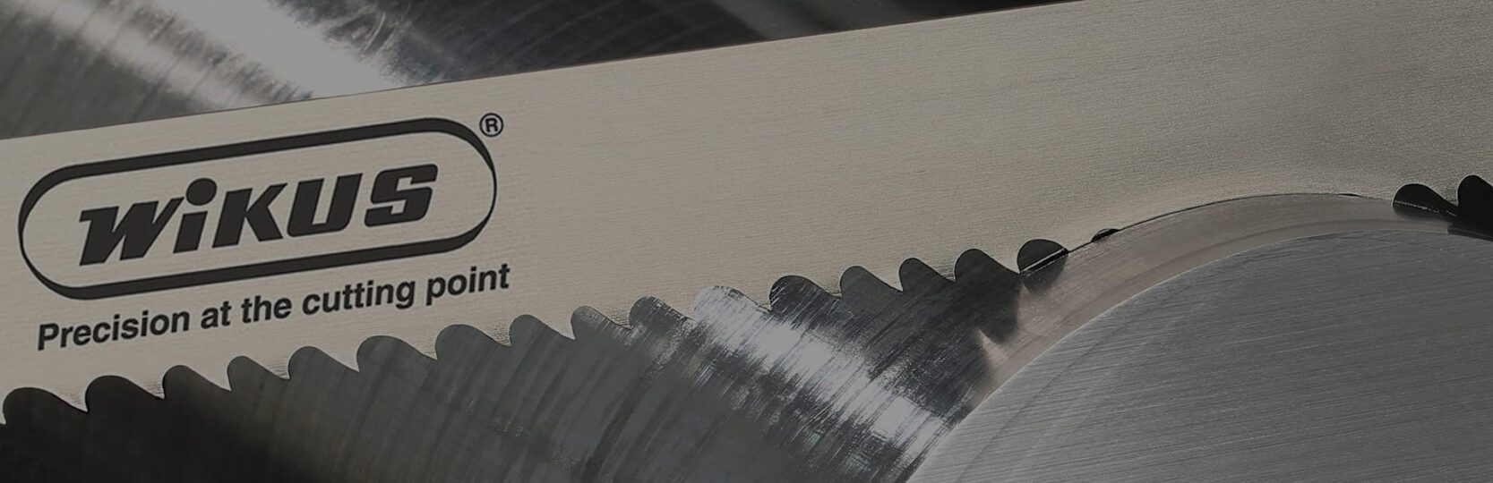 Wikus band saw blade cutting through steel